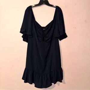 Abercrombie & Fitch Black Ruffle Babydoll Dress Size XL T NWT!